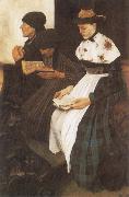 Wilhelm Leibl The Women in Church Spain oil painting artist